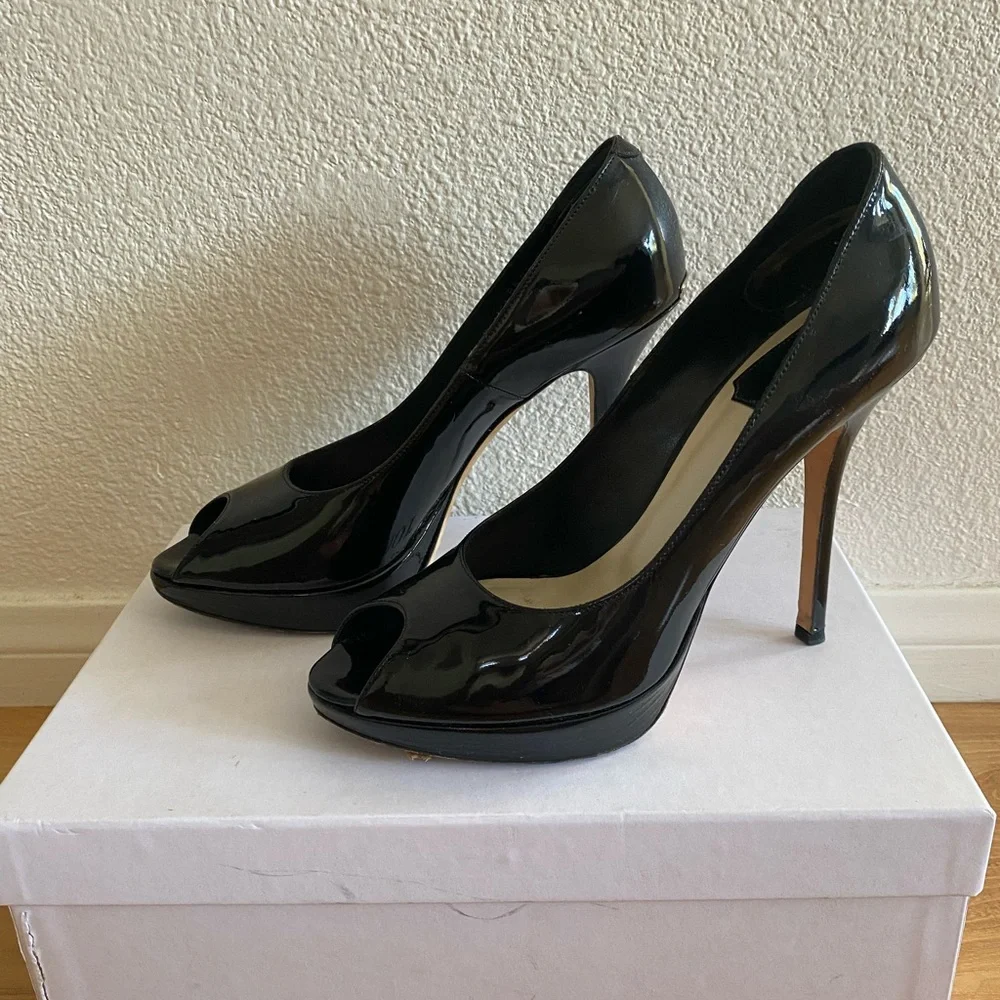 Dior Miss Dior Escarpin12 Peep Toe Pumps (Size 38) - Picture 3 of 9